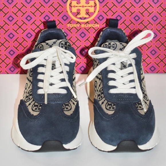 NEW TORY BURCH T MONOGRAM GOOD LUCK TRAINER - Picture 3 of 11